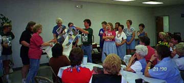 Receiving the new quilt